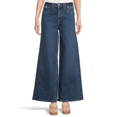 Free People Womens We The Free Kellee High-Rise Palazzo Jeans Blue Night Talla: 2