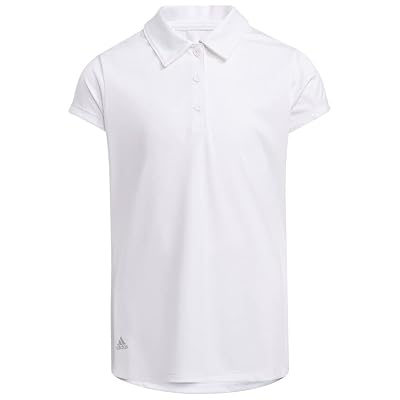 Polo de Golf adidas Girls Performance, Blanco, Large