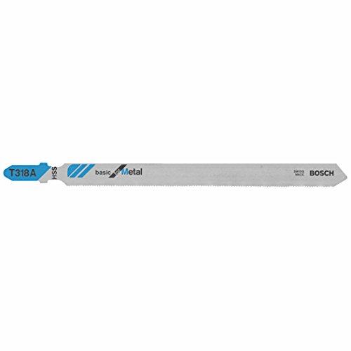 Hojas para Sierra Caladora Bosch T318A 24 TPI Basic para Metal T-Shank (5 Piezas), 5-1/4"