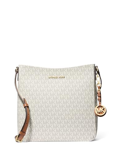 Bolso Messenger Grande Michael Kors Jet Set para Mujer, Herrajes Dorado/Vainilla