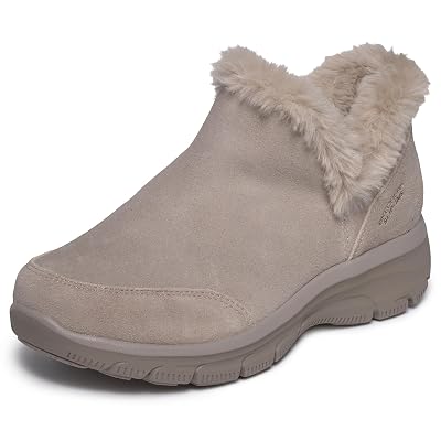 Skechers Women's EASY GOING - FALL FEELING Hands Free Slip-Ins, cuello de pelaje sintético
