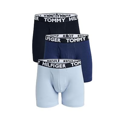 Boxer Brief de Ajuste Cómodo Tommy Hilfiger para Hombre, Paquete de 4