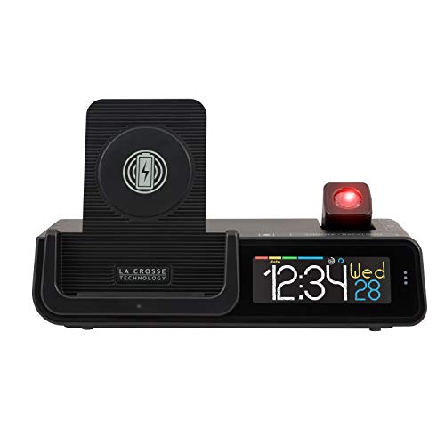 Reloj Despertador con Proyección La Crosse Technology C80765 Wattz 3 en 1 y Cargador Inalámbrico