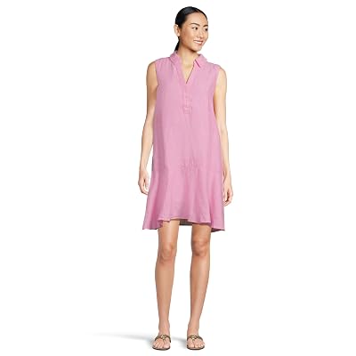 Vestido Lilly Pulitzer Ellowyn de lino para mujer Sunkissed Pink X Resort White XS One S