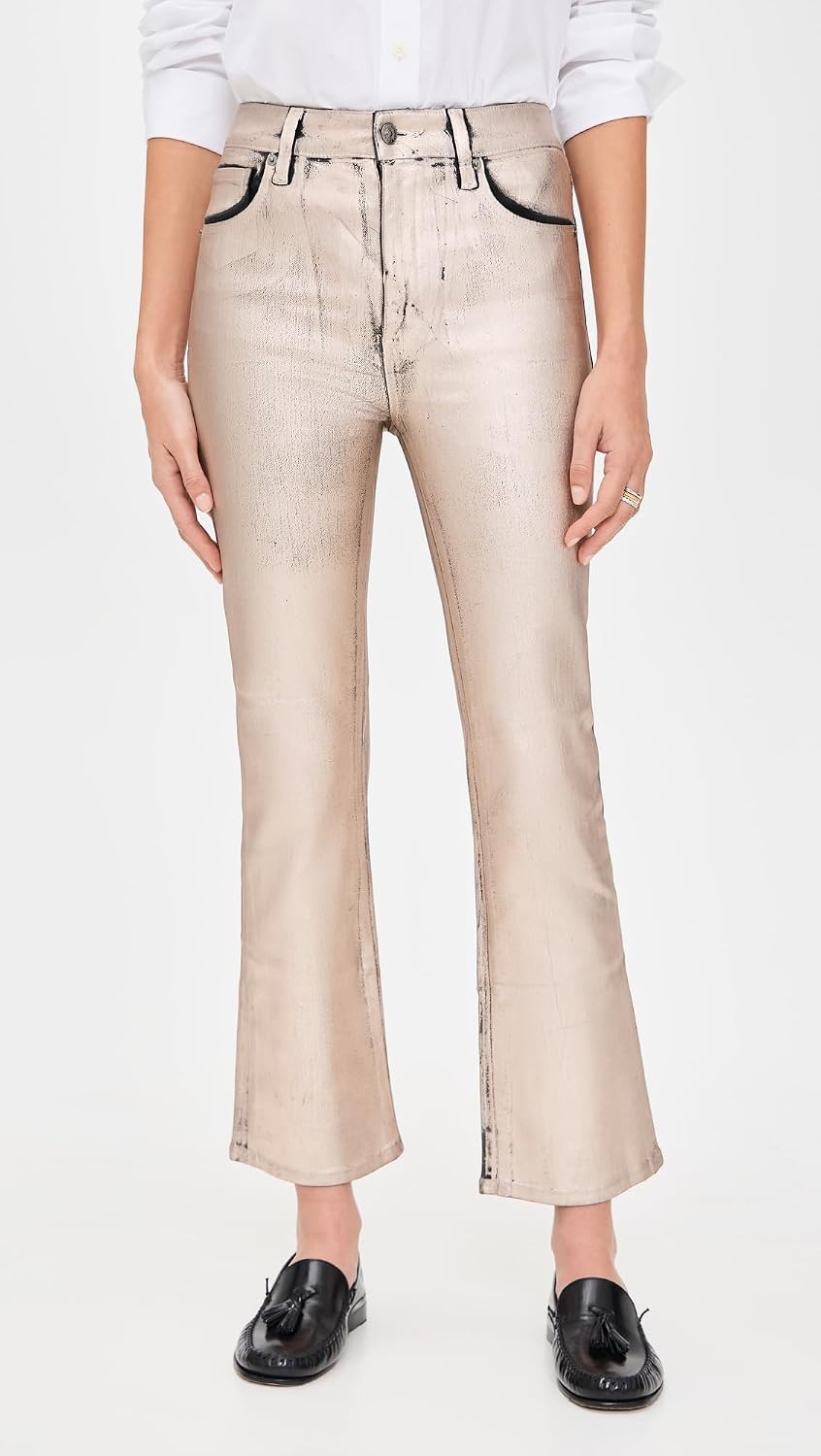 Jeans Crop FRAME The Reboot para Mujer, Champagne Coated, 29