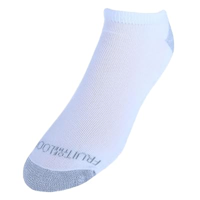 Calcetines invisibles Fruit of the Loom para hombre Dual Defense (paquete de 12), blanco