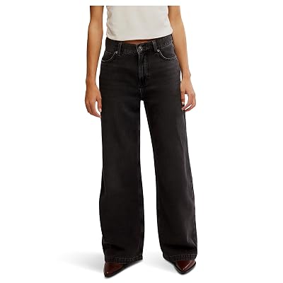 Free People Womens We The Free Stride Straight 'N Wide Jeans Miles to Go Talla: 3