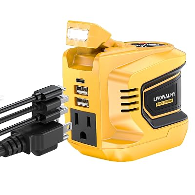 Inversor de Potencia LIVOWALNY 220W-250W, Compatible con Batería DeWALT 20V, DC 20V