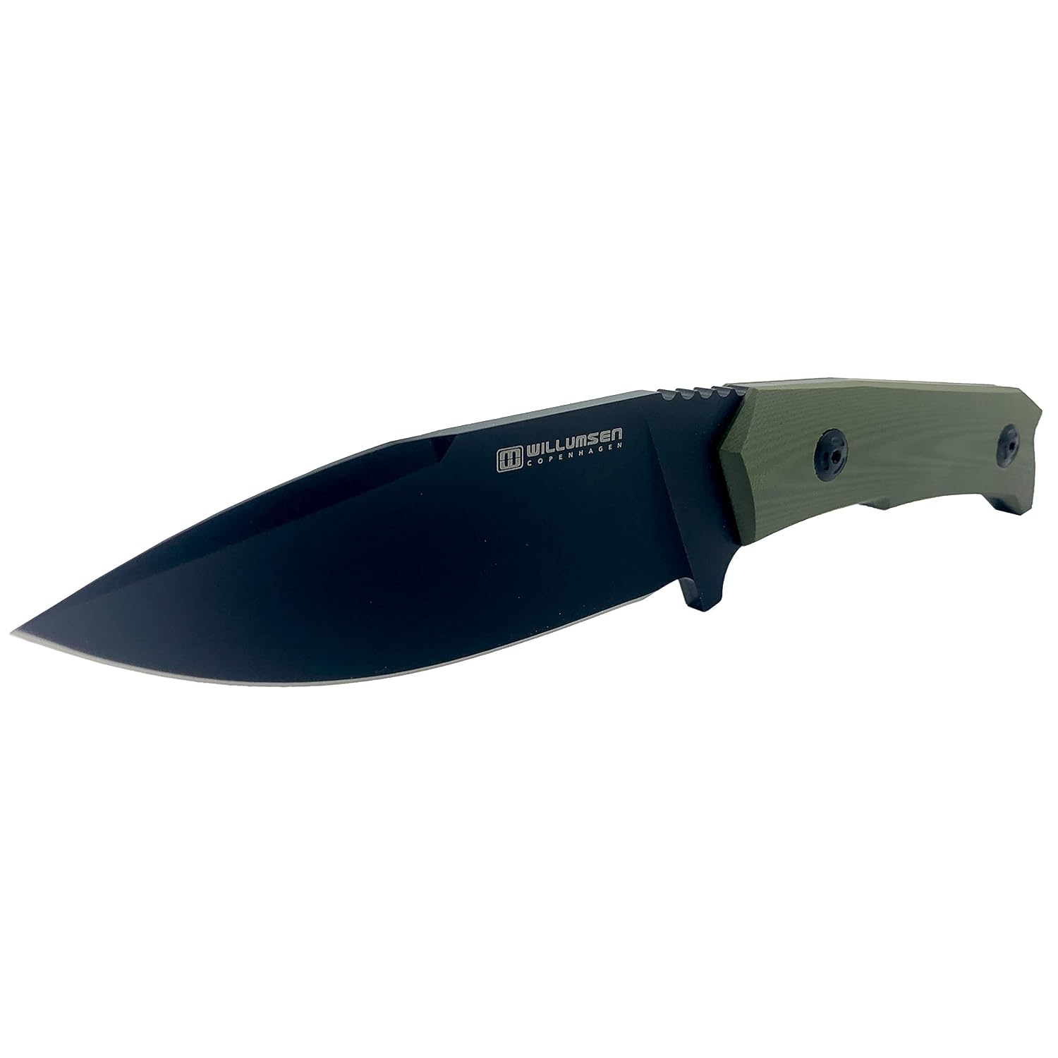 Cuchillo de Hoja Fija Willumsen Large Despot, Acabado en Polvo Titanio Negro