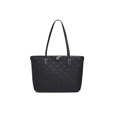 Bolso Tory Burch Women's T Monogram Small Zip Tote, Negro, One Size