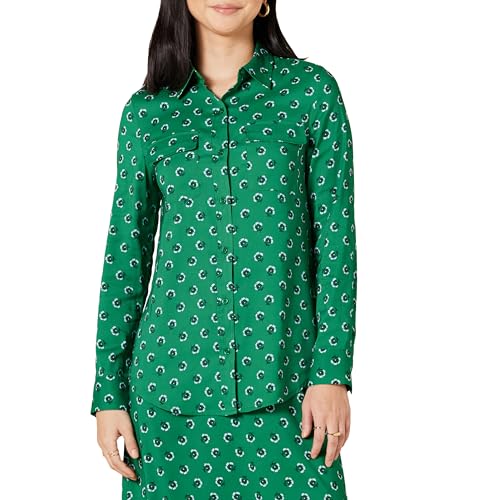 Amazon Essentials Blusa Mujer Georgette Manga Larga Ajuste Relajado Casual de Negocios Offi