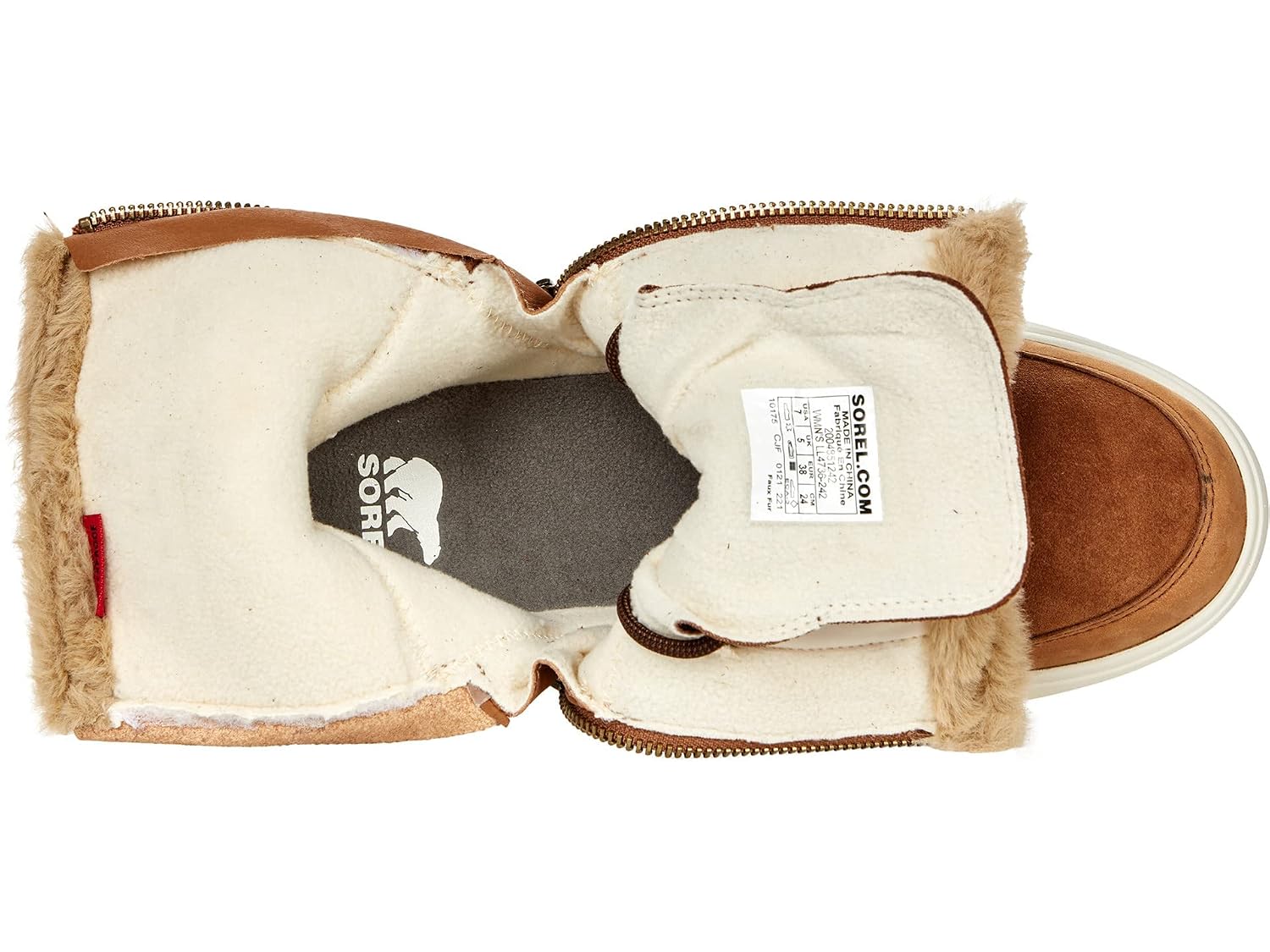 Sorel ExplorerTM II Joan Dual Zip Waterproof Grill/Fawn 9 B (M)