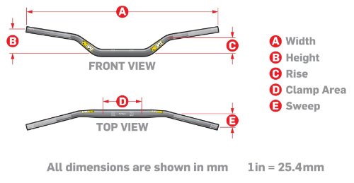 Manillar Pro Taper SE Series 7/8" Standard - CR Alto/Negro Jet