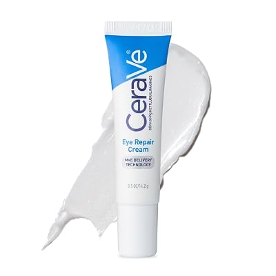Crema Reparadora para Ojos CeraVe, Crema para Ojos con Ácido Hialurónico para Ojeras, 0.5oz