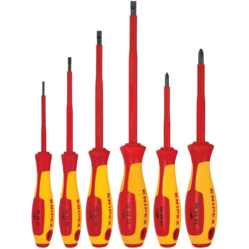 Herramientas Knipex - 9K 98 98 33 US - Juego de 6 Destornilladores Aislados 1000V, (Unidad)
