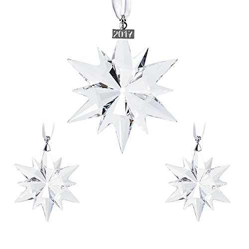Conjunto Navideño Swarovski SW5268822 2017 (2 Adornos Anuales 2017 + 1 Adorno Pequeño)