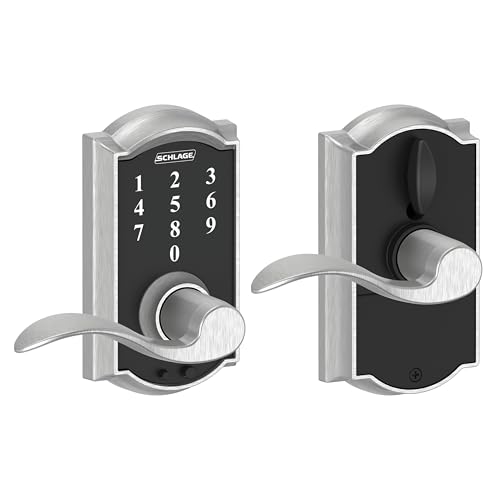 Cerradura Electrónica Schlage Touch, Manija Palanca, Trim Camelot, Cromo Satinado