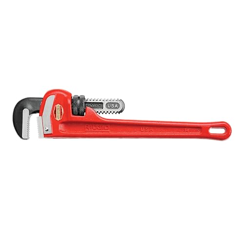 Llave para tuberías recta RIDGID 31020 Modelo 14, resistente, 14 pulgadas, llave para plomería