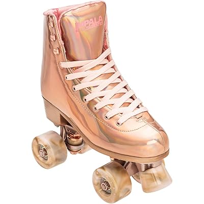Patines Quad Impala Rollerskates para Niña (Niño Grande/Adulto) Marawa Rose Gold 9 (Hombre US)