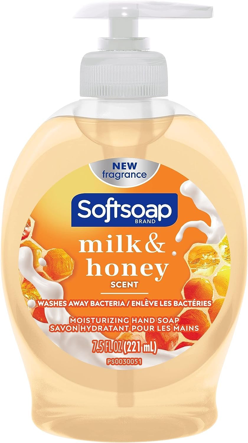 Jabón Líquido Softsoap Humectante Leche y Miel Dorada 7.5 Oz