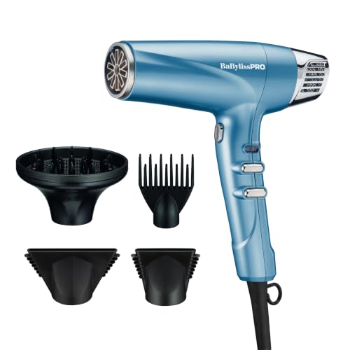 Secador de Cabello BaBylissPRO Dual Ionic, Nano Titanium, 1875W, 4 Accesorios