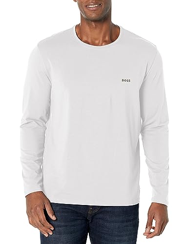 Camiseta de Manga Larga BOSS Mix&Match Cuello Redondo de Algodón para Descansar