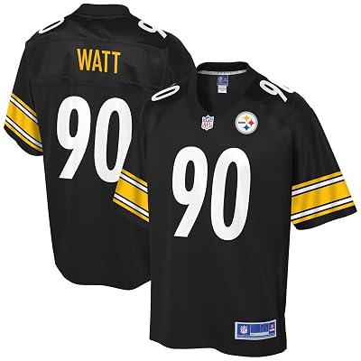 Camiseta NFL PRO LINE para Hombre T.J. Watt Negro Pittsburgh Steelers Logo Player Jersey