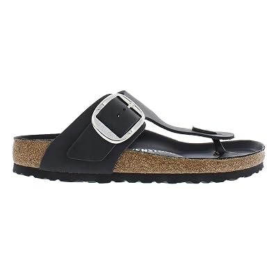 Birkenstock Gizeh Big Buckle - Cuero Aceiturado Negro EU 36 (US Women's 5-5.5) Regu