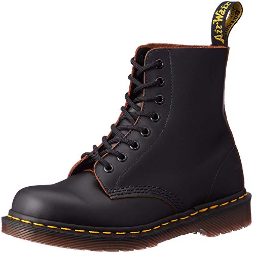 Botas unisex Dr. Martens 1460 Vintage 8 Eye, Negro, 5 US Mujeres/4 US Hombres