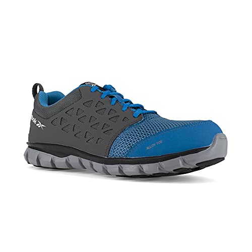 Zapato de Trabajo Atlético Reebok Work RB4040 Hombre Sublite Cushion con Puntera de Aleación Azul y Gr