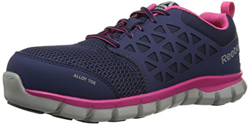 Reebok Work RB046 Zapatilla de Trabajo para Mujer Sublite Cushion Work Alloy Safety Toe Azul Marino/Rosa