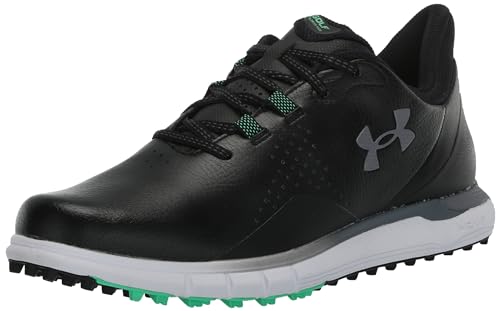 Zapatos de Golf Under Armour Men's Drive Fade Spikeless 2E, 001 Black, 9