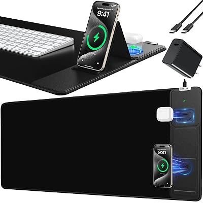 Tapete para Ratón, Mousepad de Escritorio Oficina, Mousepad Gaming Grande con Tela Micro-Tejida Superior