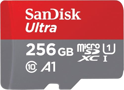 Tarjeta microSD SanDisk Ultra de 256GB + Adaptador, Velocidades de lectura hasta 150MB/s
