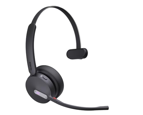 Yealink WH64 Auriculares Hybrid Mono Teams con Dongle, Tecnología Híbrida, Ideal para