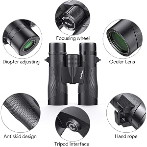Monocular 12x42 Roof Prism Binoculars for Adults -Monoculars for Adults High Power with BAK4 Prism