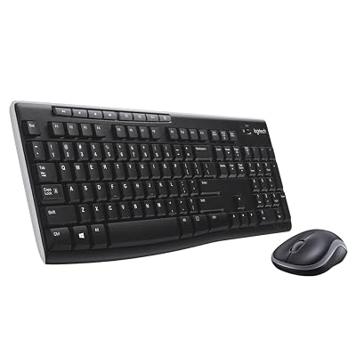 Combo Logitech MK270 Teclado y Ratón Inalámbricos Tamaño Completo - Negro