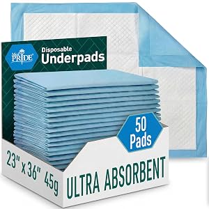 Pads Desechables MED PRIDE Chux 23in X 36in, Pads para Cama Super Absorbentes para Incontinencia