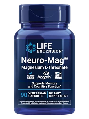 Life Extension Neuro-Mag Magnesio L-Treonato, 90 Cápsulas Vegetarianas