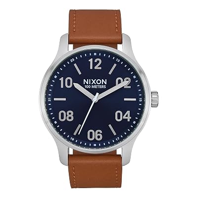 Reloj analógico clásico para hombre NIXON Patrol Leather A1243-100m resistente al agua
