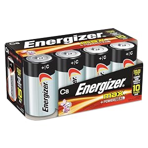 Pilas Alcalinas energizer MAX, C, 8 Pilas/Paquete