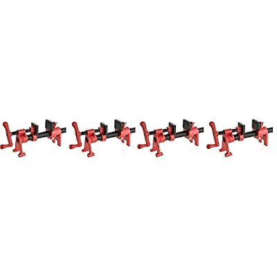 Bessey BPC-H34 Abrazadera para tubo estilo H de 3/4 pulgadas; paquete de 4.