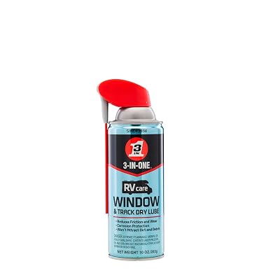Lubricante Seco 3-EN-1 RVcare para Ventanas y Rieles con SMART STRAW ROCIADOR 2 FORMAS, 10 OZ