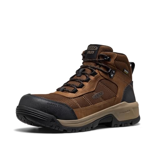 Botas de Senderismo KEEN Utility para Hombre Skokie Estilo Altura Media Puntera Compuesta Resistencia al Agua 90 Grados
