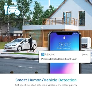 Sistema de Cámara de Seguridad REOLINK 4K, 4 piezas Cámaras 4K Cableadas PoE H.265 con Detección de Personas V