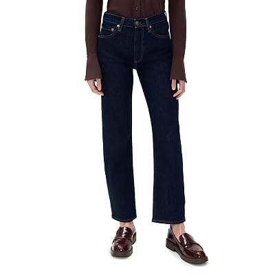 Jeans Rectos rag & bone Women's Harlow Ankle, Dark Rinse, 26