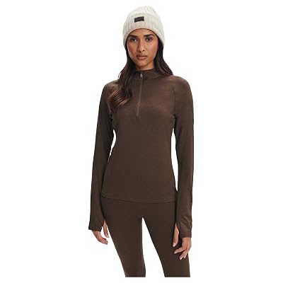 Varley, Mujer, Capa Base Always Warm Half Zip, Deep Chocolate Marl, Small