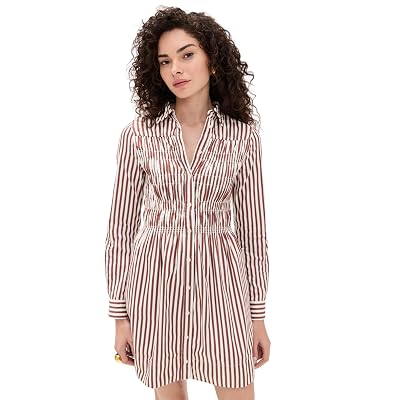 Vestido Hill House Home The Mira para mujer, Rayas/Rust, XS