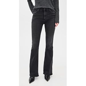 Jeans rag & bone Women's Flexi Dahlia Full Length Flare, Midnight, 26