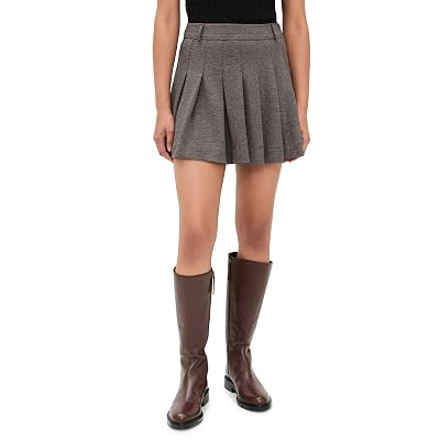 Falda Mini Plisada rag & bone Women's Irina Ponte, Brown Multi, XS